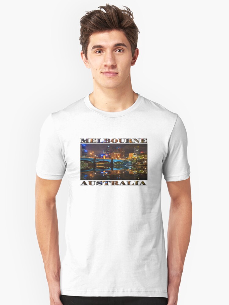 Alternate view of Reflective City (widescreen poster edition on white) Slim Fit T-Shirt