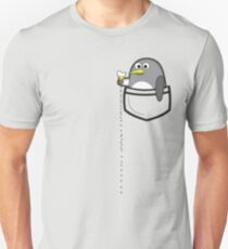 Pocket penguin enjoying ice cream Unisex T-Shirt