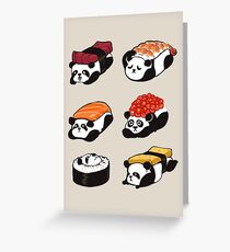 SUSHI PANDA Greeting Card
