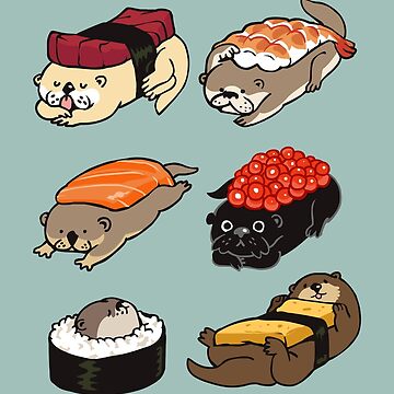 Artwork thumbnail, Sushi Otter by Huebucket