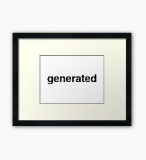 generated Framed Print