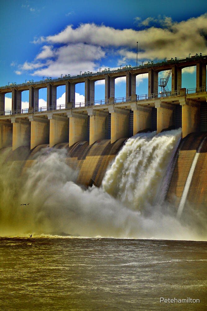"Hume Weir Wall." by Petehamilton Redbubble