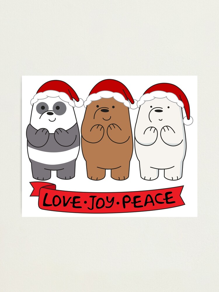 Alternate view of We Bare Bears Love Photographic Print