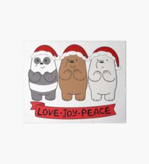We Bare Bears Love Art Board Print