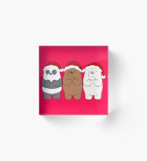 We Bare Bears Xmas Acrylic Block