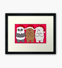 We Bare Bears Xmas Framed Print