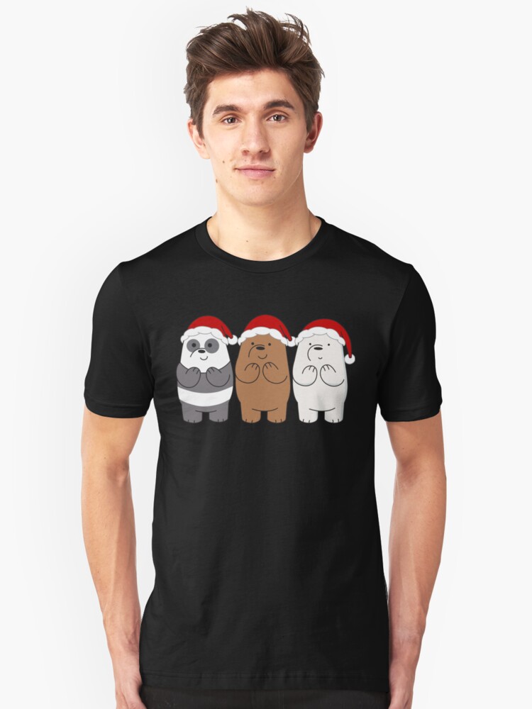 Alternate view of We Bare Bears Xmas Slim Fit T-Shirt