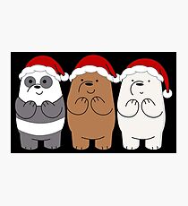 We Bare Bears Xmas Photographic Print