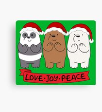 We Bare Bears Love Canvas Print
