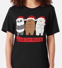 We Bare Bears Love Slim Fit T-Shirt