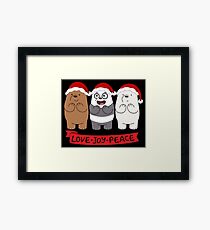 We Bare Bears Love Framed Print