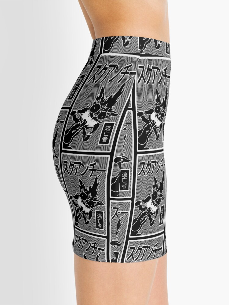 Alternate view of Rick and Morty | Retro Japanese Squanchy (Negative) Mini Skirt