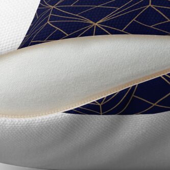 Alternate view of Navy Gold Geometric Pattern Throw Pillow