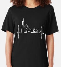 San Francisco Heartbeat Skyline California USA San Francisco Slim Fit T-Shirt