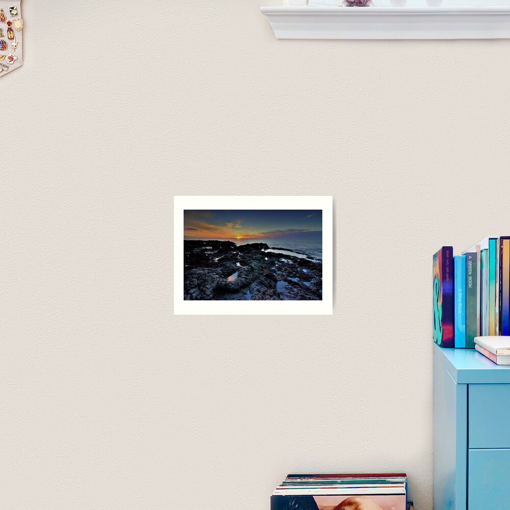 Sunrise with rocks Art Print