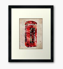 London Telephone Box Urban Art Framed Print