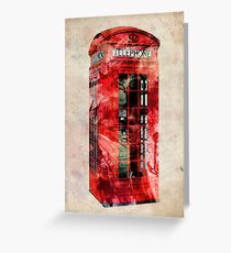 London Telephone Box Urban Art Greeting Card