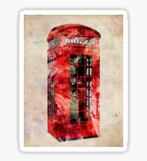 London Telephone Box Urban Art Sticker