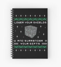 Borg Cube Funny Ugly Christmas Sweater Spiral Notebook