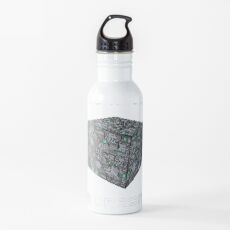 Borg Cube Funny Ugly Christmas Sweater Water Bottle