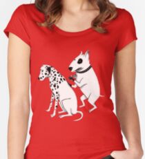 Pittbul tattooing Dalmatian Women's Fitted Scoop T-Shirt