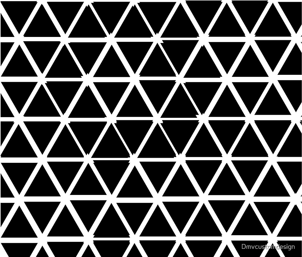 "Geometric Black and White Triangle Pattern" by Dmvcustomdesign | Redbubble