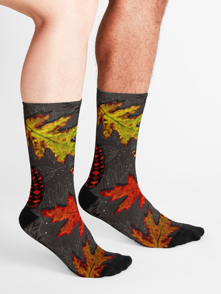 Alternate view of Autumn Galaxy Socks