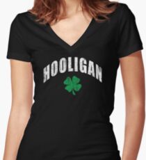Irish Hooligan Women's Fitted V-Neck T-Shirt