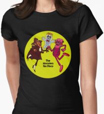 Saturday Morning Disco Dancing Cereal Monsters Women's Fitted T-Shirt
