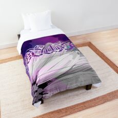 Purple Flower Mist Fantasy Comforter