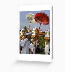 Procession, Bali Greeting Card