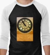 The Clock in the Plaza Men's Baseball ¾ T-Shirt