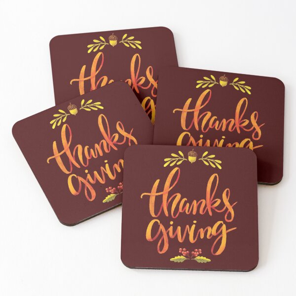 Thanks Giving Coasters (Set of 4)