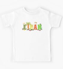 ETHAN /personalised name illustration Kids Tee