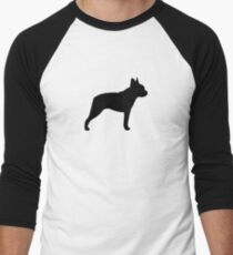 Boston Terrier Silhouette (n) Baseballshirt für Männer