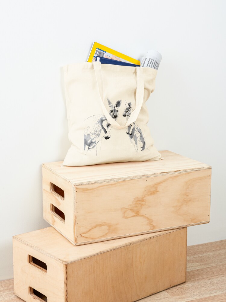 Alternate view of Kangaroos Black and White Tote Bag