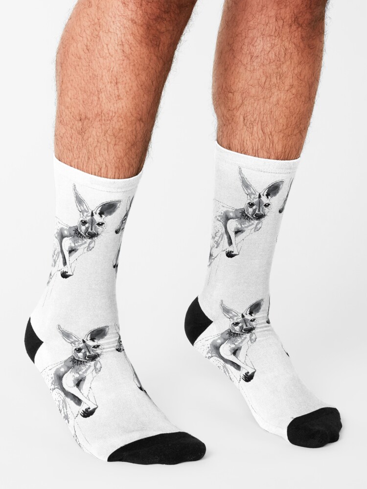 Alternate view of Kangaroos Black and White Socks