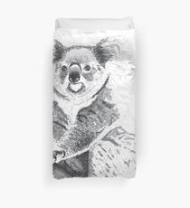 Koala Black and White Duvet Cover