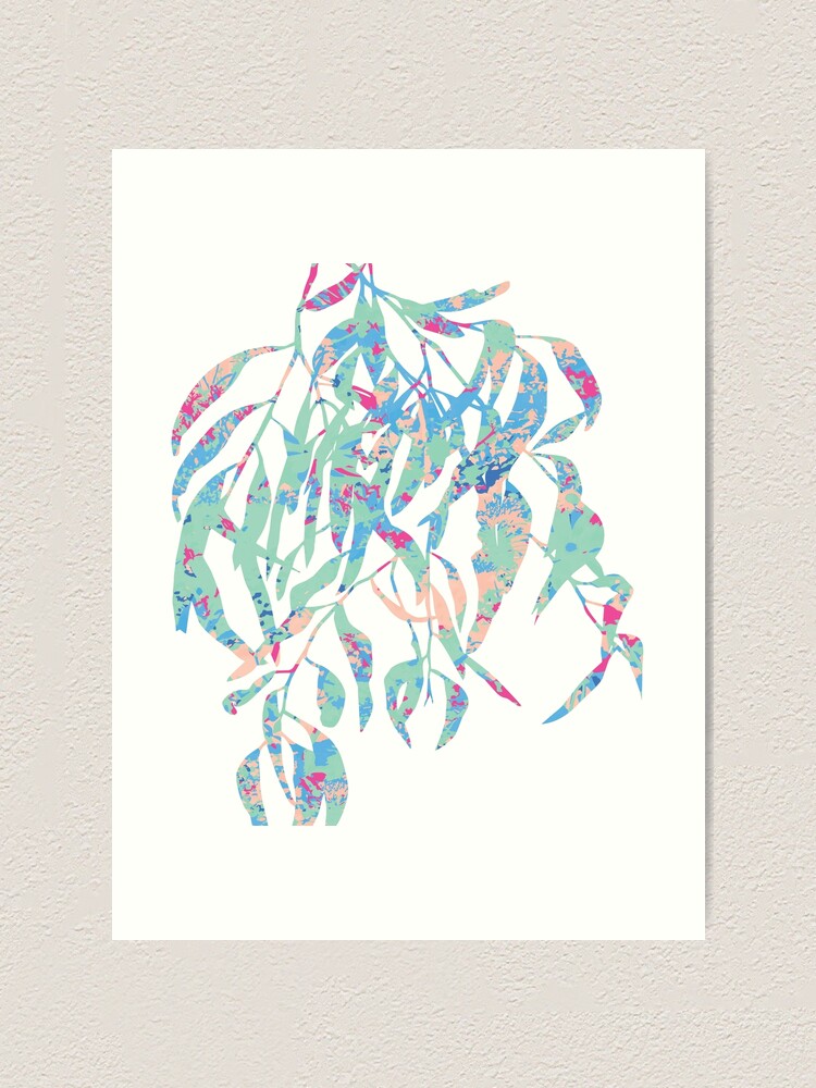 Alternate view of Eucalyptus Abstract Wildflowers Art Print