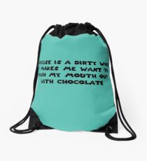 Chocolate Drawstring Bag