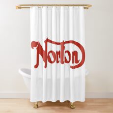 Fashion Art and decor items of Norton Motorcycles (red) Logo Shower Curtain