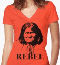 REBEL Women's Fitted V-Neck T-Shirt