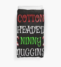 Womens Ninny Muggins! Cotton Headed Funny Christmas Elf V-Neck Duvet Cover