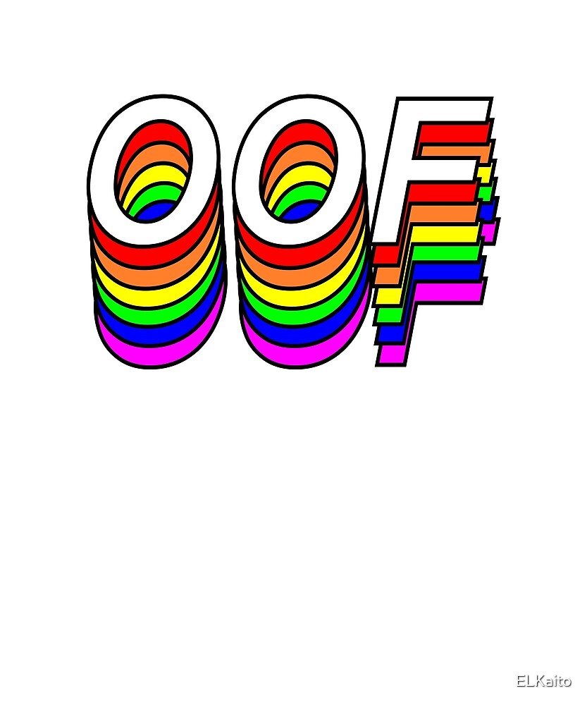 Funny Oof Roblox Thanks Meme Rainbow Design By Elkaito Redbubble - roblox google translate memes
