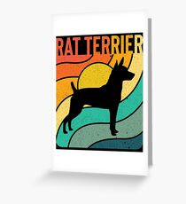 Rat Terrier Dog Vintage Gift Pet Lover Greeting Card