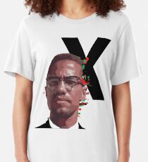 Malcolm X Power Slim Fit T-Shirt