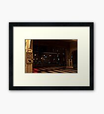 Stop Here on Red Framed Print
