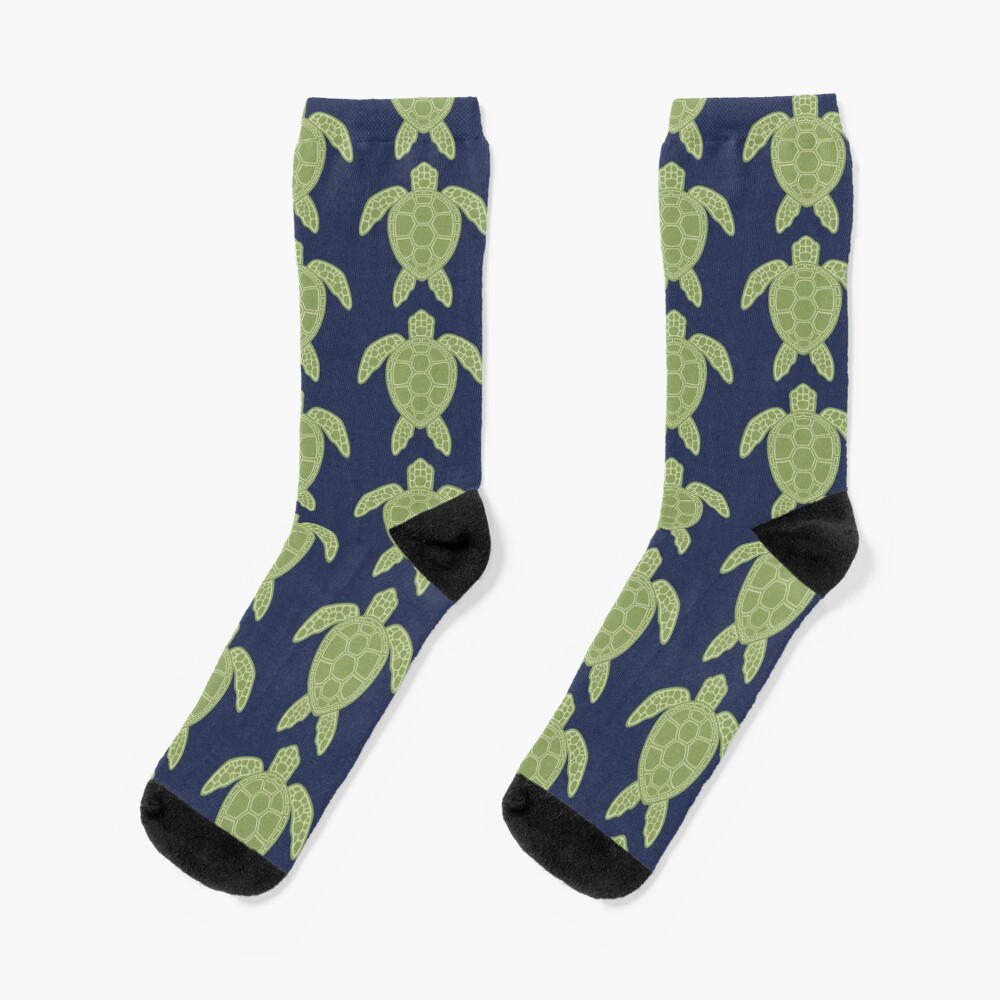 Green Sea Turtle Design Socks
