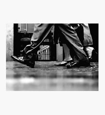 Walking in the rain Photographic Print
