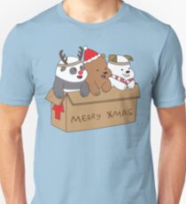 We Bare Bears Xmas Slim Fit T-Shirt
